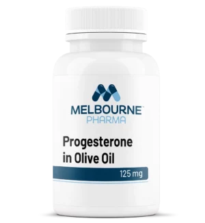 Progesterone in olive oil